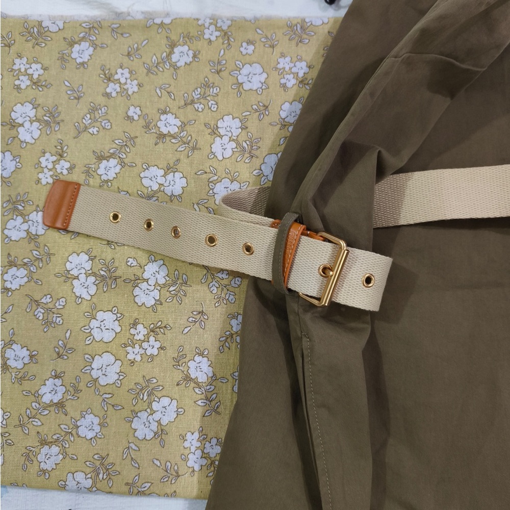 Miu Miu Brown Square-Neck Mini Dress with Cream Belt - Picture 5 of 8